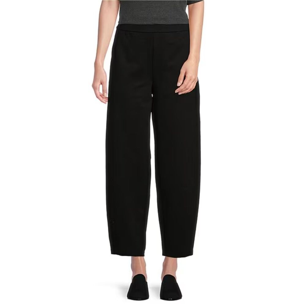 Eileen Fisher Tencel Lyocel Knit Jersey Stretch Pull On Lantern Pant - Black M